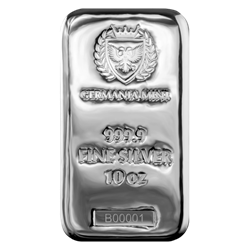 10 ozt. Silver Germania Mint Bar