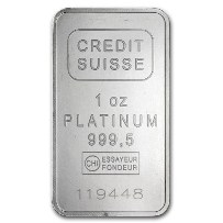 1 oz Credit Suisse Platinum Bar