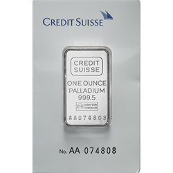 1 oz Palladium Bar Credit Suisse