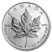 1 ozt. Canadian Platinum Maple Leaf