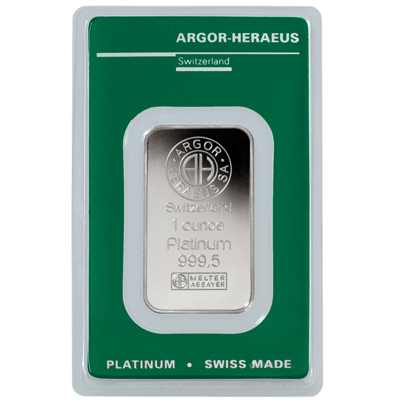 1 oz Platinum Bar Argor-Heraeus