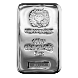 5 ozt. Silver Germania Mint Bar