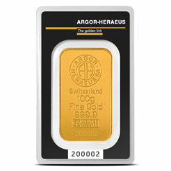 100 Gram Argor-Heraeus Gold Bar