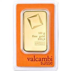 100 Gram Valcambi Gold Bar 