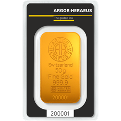 50 Gram Argor-Heraeus Gold Bar