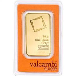 50 Gram Valcambi Gold Bar