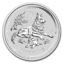 2018 1 oz Australian Lunar Silver Dog