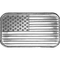 1 oz American Flag Silver Bar