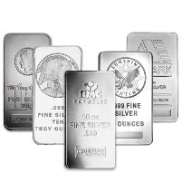 10 oz Silver Bar (Various Brands)