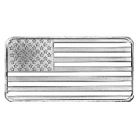 10 oz American Flag Silver Bar
