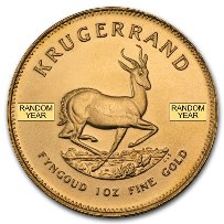 1 oz South African Gold Krugerrand (Random Year)