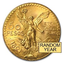 1.205 oz Mexican $50 Gold Peso (Random Year)