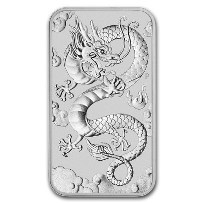 2019 1 oz Australian Silver Dragon Bar